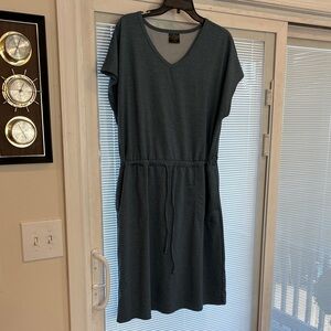 32 Degrees Charcoal V-Neck Midi Dress